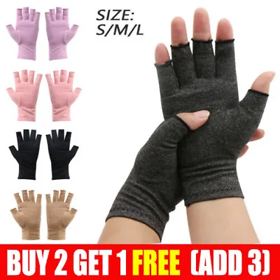 £4.99 • Buy Anti Arthritis Compression Gloves,Fingerless Support Rheumatoid Hand Pain Relief