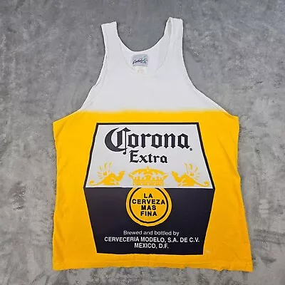 Vintage Corona Extra Beer Tank Top Men's Size XL Bottle Design Sleeveless • $22.89