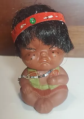 Old Vintage 1960's Moody Cuties Crying Baby Indian Rubber 3.5  Doll  • $14