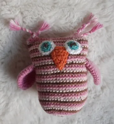 £7 • Buy Pebble Best Years Fair Trade Crochet Owl Rattle Handmade Knit Toy Toddler Baby