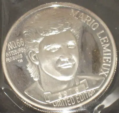 Mario Lemieux 1992 CPC EnviroMint Silver Medallion 1 Troy Ounce (3976/5000) #66 • $150