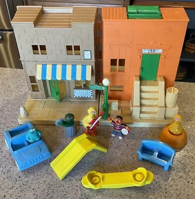 1984 VINTAGE 123 SESAME STREET PLAYSET With 11 ACCESSORIES CHILD GUIDANCE • $50