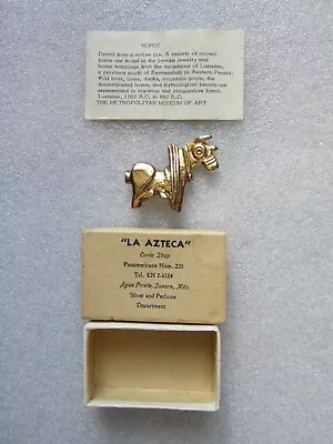 Vintage Mma Metropolitan Museum Of Art Horse Gold Tone Brooch In Original Box • $29