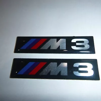 M3 BMW Badge Emblem Sticker Domed Gloss 60mm X 14mm X 2 • $9.98