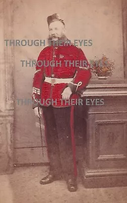 Original Victorian Colourised Photo British Soldier C 1880 • £35