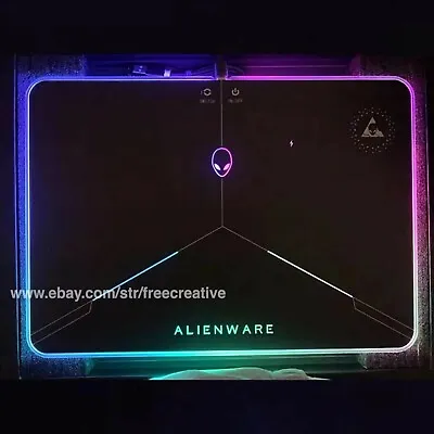 $69.99 • Buy ALIENWARE 11 Color LED RGB Mouse Pad Wireless Phone Charging Desk New Style