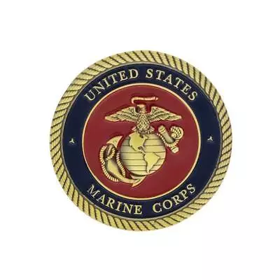 United Pacific 1 3 4  U.S. Military Adhesive Metal Medallion-Marine Corps 22977 • $22.29