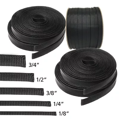 PET Expandable Insulated Braided Sleeving Wire Cable Sleeve Protect ALL SIZE LOT • $14.95