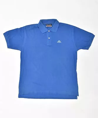 KAPPA Mens Polo Shirt XL Blue Cotton LW19 • £5.98