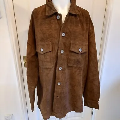 Vintage Gap Brown Suede Jacket Shirt Shacket Size XL 48  Fully Lined  358 • £45