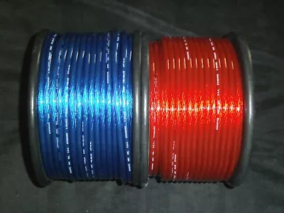 8 Gauge Speaker Wire 10 Ft Red Blue Cable Awg Stereo Car Home Monster Subs • $17.95