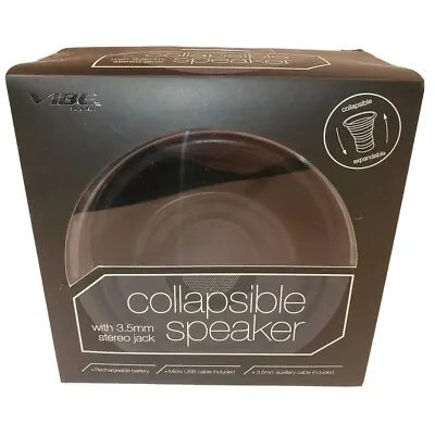 VIBE Portable Bluetooth Black Speaker W 3.5mm Stereo Jack Collapsible New • $9.99