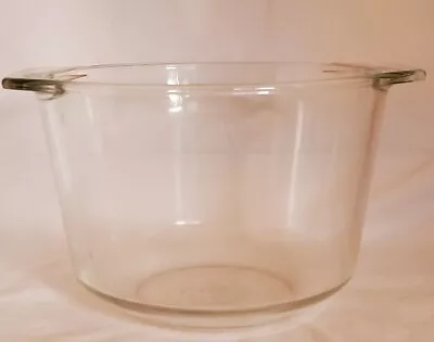 Vintage PYREX 343 Clr Glass 1.5 Qt Bean Pot Mixing Bowl Oven Ware 6.25x 4.5  USA • $13.95