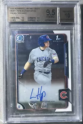 IAN HAPP  2015 Bowman Chrome RC BGS 9.5/10 Auto  Gem Mint • $39.95