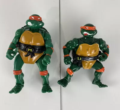 VTG Lot Bundle Of 2 1991 1992 Mirage Studio 4  Michelangelo Ninja Turtle Figure • $12.99