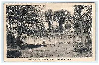 1925 Falls At Jefferson Park Milford CT Connecticut Early View Postcard • $14.50