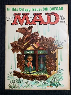 1960 MAD Magazine #55 VG- 3.5 Kelly Freas Alfred E Neuman Clock Cover • $15.25