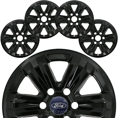 4 Black 2015-2020 Ford F150 XLT 17  Alloy Wheel Skins Full Rim Covers Hub Caps • $89.99