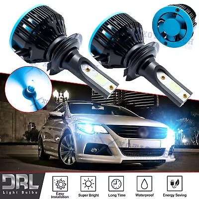 2Pcs H7 80W LED Headlight Bulbs Conversion Kit High Low Beam Lamp 8000K Ice Blue • $17.21