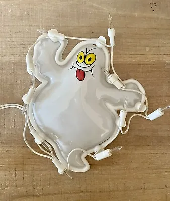 Vintage Halloween Plastic Lighted Ghost Decoration • $35