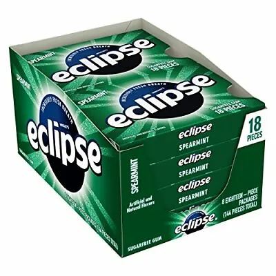 ECLIPSE Spearmint Sugar Free Gum 18 Pieces (8 Pack) • $19.68