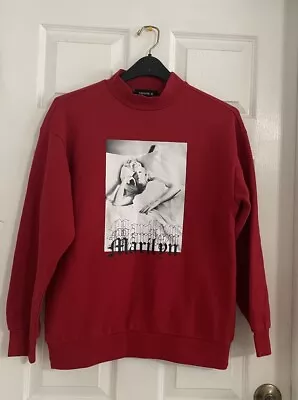 Forever 21  Marilyn Monroe Long Sleeve Women's Red Sweater Sz S New • $25.99