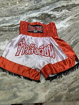 Kombat Gear Muay Thai Boxing Shorts With Tastles Mens Large • $29.99