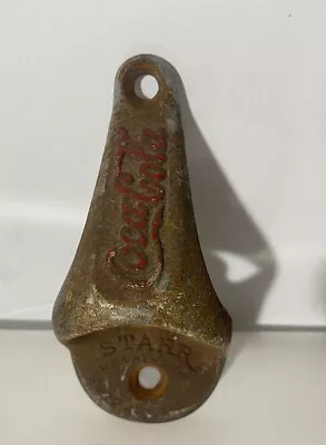 Vintage Coca-Cola Bottle Opener Brass Red Lettering Collectible RARE USA Made • $125