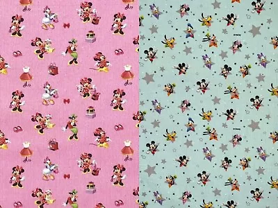 Crafts Fabrics Crafty By Chatham Glyn Disney Mickey Minnie Mouse Kid 100% Cotton • £12.99