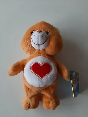 £9.99 • Buy Small Tenderheart Bear Care Bear 2003 Xpressions Beanie Soft Toy Plush Orange 