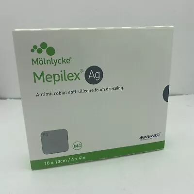 5 Molnlycke Mepilex Ag 4  X 4  Antimicrobial Soft Foam Dressings 287100  09/2024 • $34.88