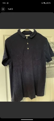 £0.99 • Buy Folk Men's Towelling Top - Navy - Medium