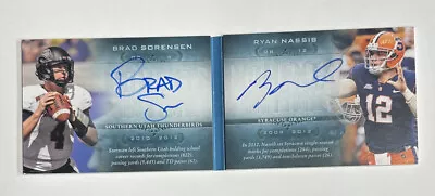 2013 Upper Deck Quantum Brad Sorensen / Ryan Nassib Auto Booklet 23/75 • $9