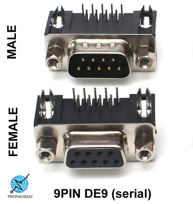 D-Sub Socket PCB Board Mount Solder Pin Connector RS232 Serial 9 15 25 Pin VGA • £2.15