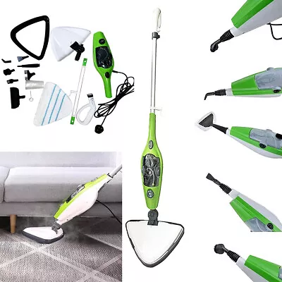 10 In 1 Electrical Steam Mop 1300W Handheld Upright Floor Carpet Steamer Cleaner • £38.30