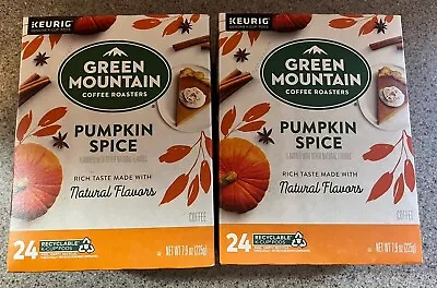 2x Green Mountain Pumpkin Spice Coffee 24Ct=48 Ct Keurig K Cups Exp 06/2025 NIP • $29.99