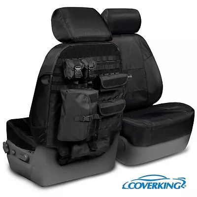 NEW Tactical Ballistic Solid Black Seat Covers W/Molle System / 5102069-08 • $279.99