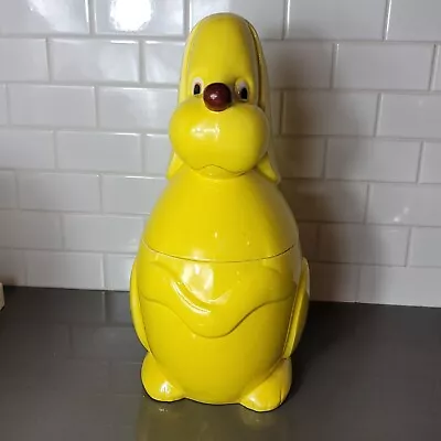 Vintage Cookie Jar Yellow Dog 1960s Japan • $63.97