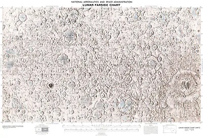 1976 NASA Lunar Far-side Of Moon Chart Astronomy Aid Reference Map Wall Poster • $21.95