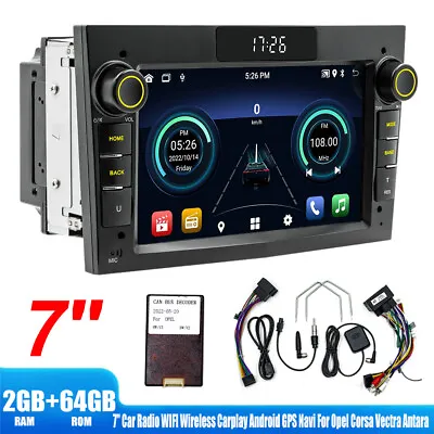 7  Android 12 Car Radio GPS Navi Head Unit For Vauxhall Corsa C/D Antara Astra H • $125.11