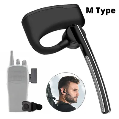 Wireless Bluetooth Walkie Talkie Headset Microphone For Motorola Two Way Radio • $42.29