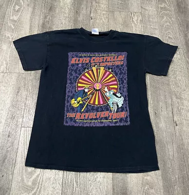 2012 Elvis Costello & The Imposters Shirt The Revolver Tour Band Tee Medium • $35