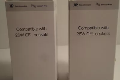 TWO Lunera 2 Pin CFL Led  SKU: HN-V-G24D-B-13W-840-G4  Vertical 4000K • $12.50