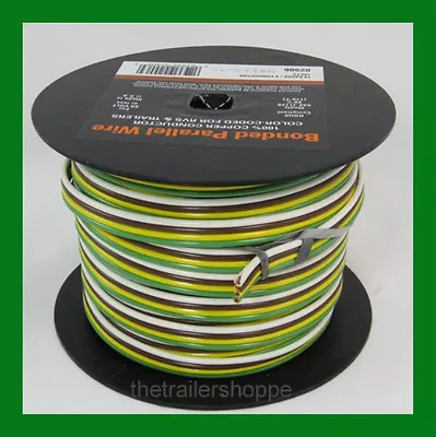 Trailer Light Cable Wiring Harness 14-4 14 Gauge 4 Wire Bonded Parallel 100' • $120.50