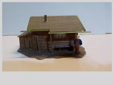 HO Vintage Built Lighted Forest Log Cabin House Real Nice • $15.99