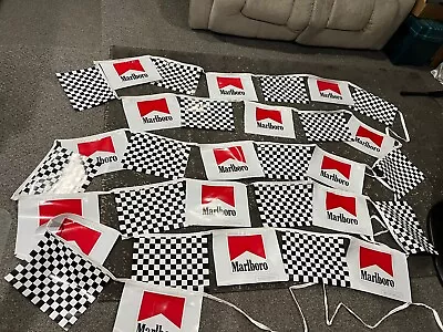 NOS 1995  Marlboro 32 Flags Racing  Advertising Banners Checkered • $39.99