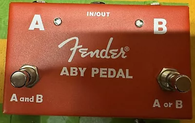 Genuine Fender 2 Switch ABY Pedal Used No Box • £35