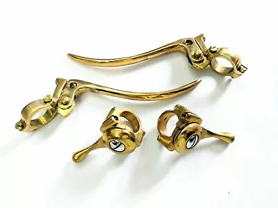 Universal Vintage /Classic Motorcycle Brass Lever Set + Choke Levers 7/8  Handle • $74.40