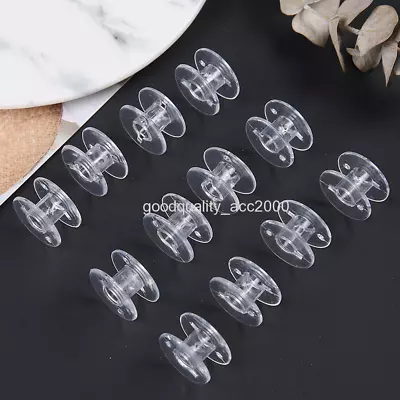 10/50x Plastic Empty Bobbins For Sewing Machine Janome Brother Elna Singer • £3.59