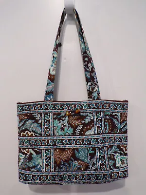 Vera Bradley Retired Java Blue Small Tic Tac Tote Bag EUC 10x13 2006 • $19.99